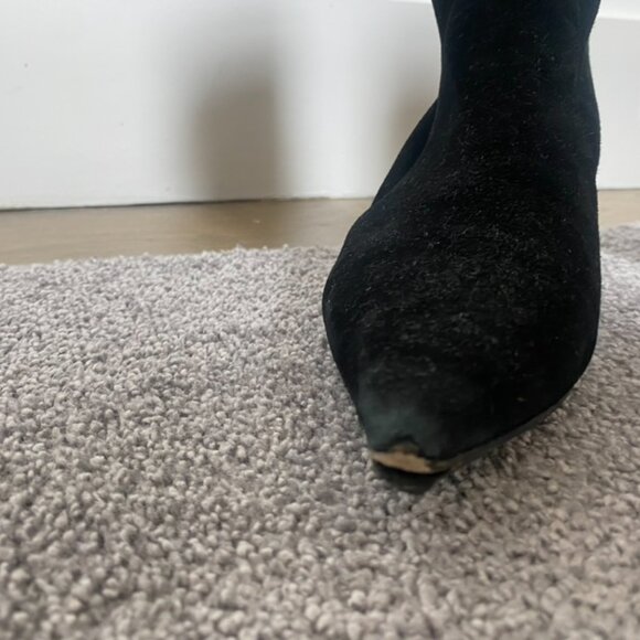 Stuart Weitzman STUART 75 STRETCH BOOTIES in Black Suede size: 5.5 - Picture 9 of 11